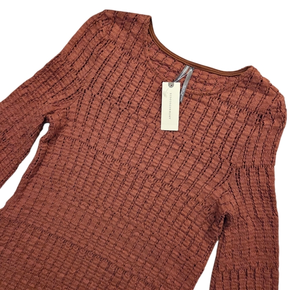 Anthropologie Long-Sleeve Knit Mini Dress - Picture 2 of 4